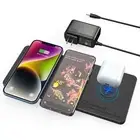 Wireless Charging Pad, Ultra-Slim Triple Charger Station for Multiple 3 Devic...