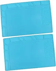 Housoutil Silicone Pad Set Heat Insulation Mats for Baking Oven Liner Heat Mat Repair Pad Static Slip Easy Maintenance
