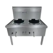 Waterless Double Wok Gas Stainless Steel Gasmax 1200x890x1260mm NG or LPG