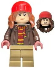 LEGO® Minifig hp460 - Hermione Granger Reddish Brown Jacket with Dark Red Scarf