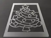 Christmas Tree #9 Stencil 10mm or 7mm Thick, X-mas, Santa, Snow Flake, Holiday