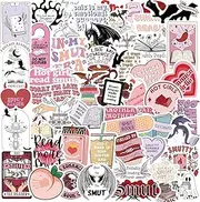 50PCS Book Stickers for Kindle, Bookish Sticker Pack for IPAD, Laptop, Ebook Readers Water Bottle Cute Booktok Waterproof Vinyl Decals Girls Holographic Smut Romance