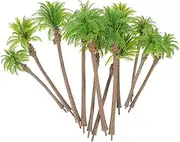 12pcs Coconut Tree Model Plant Artificial Palm Tree Miniature Trees for Crafts LED Palm Tree Palm Leaves Fine Model Sand Mini Model Tree Model Palm Trees Lighted Palm Tree Plastic