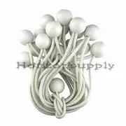 New (50) 9" White BUNGEES Cords Tarp Bungee Tie Down Strap Canopy Straps