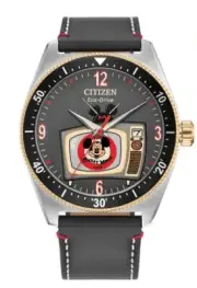 Citizen Eco-Drive DISNEY Mickey Mouse Watch and Pin Set New with Tags, w/o Box
