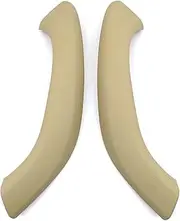 Interior Door Pull Handle Plastic Outer Cover Trim Replacement, for BMW, for X1 X2 F48 F49 F39 2016-2020 Replacement Interior Door Lever(Beige 2pcs Set)