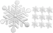 Beatifufu 10pcs Snowflake Iron Embroidered Patches DIY Decorative Applique for Clothing Bags and Accessories Safe Artificial Material Easy to Use for Repairing and Embellishing
