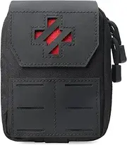 Molle IFAK First Aid Pouch, Tactical Medical Trauma Pouch MED EMT Belt Pouch Small Portable Utility Emergency Survival Pack with Immediate Identify Cross for Belt Vest