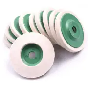 10Pcs 100Mm 4" Wool Buffing Polish Polisher Polishing Wheel Pad Buffer Disc Bore