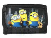 Minions Illumination Tri-Fold Mini Black Wallet Kids Back to School Supplies