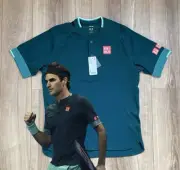NWT : Roger Federer UNIQLO 2021 Qatar Open Henley Shirt size:S (JPN M) RF Polo