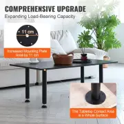 Adjustable 0.4M Steel Desk Legs for Office Furniture, Set of 4, Black