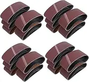 HIAKDOFT 20pcs Sanding Belts for Sander Grits Abrasive Sandpaper for Wood for Polishing Grinding Tools