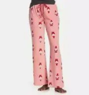 FREE PRESS NWT Size M Nordstrom Santa Clause Pink Fleece PJ PANTS Xmas Lounge