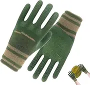 Garden Gloves for Women, Garden Gloves for Working, Rubber Tools Accessories, Waterproof & Thorn-Proof for Weeding, Digging, Raking, Pruning