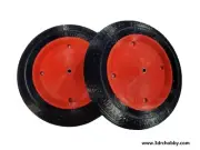 6.5in 165mm Model RC Airplane Wheels Low Bounce Treaded Rubber Tires Fokker DR1