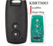 Keyless Go TS006 Smart Remote Key 2 Buttons 315Mhz ID46 Fits Suzuki SX4