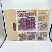 Vintage SBS Industries Winerite Stackables 12 Bottle Wine Storage Modular NOS