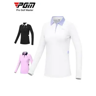 PGM韓國高端高爾夫球女裝2023夏新款長袖服裝運動高彈T恤上衣
