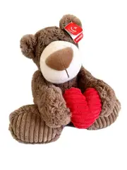Large Stuffed Teddy Bear Plush w/Heart Aurora Brown Bear Stuffed Plush NWT