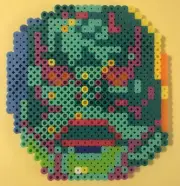 Creature From The Black Lagoon Horror Perler Bead Pixel Art Handmade 5"x4.75"
