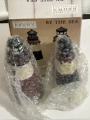 David Carter Brown BY THE SEA Lighthouse Salt & Pepper Shakers Sakura by Oneida