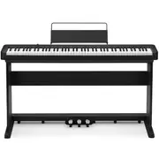 Casio CDP-S160 Digital Piano Black w/ CS470P Wooden Stand & 3-Pedal Board