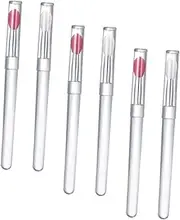 DECORNIJIA 6pcs Silicone Lip Brushes Lids Professional Applicators for Lipstick Liquid Cosmetics Travel-friendly Makeup Tool for Even Application Lip Color