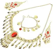 [BESPORTBLE] 1 Set Nose Ring with Chain Earrings Dangle Earrings Jewelry for Performance Wedding Carnival Cosplay