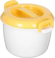 [Alipis] Microwave Rice Cooker Portable Food Container with Double Vent Design for Steam Discharge for Cooking Rice Veggies Noodles Safe Food Grade