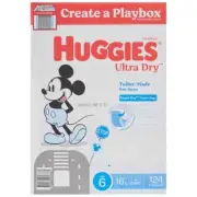 Huggies Boys' Ultra Dry Nappies Size 6 Junior (16kg And Over) 124 Nappies
