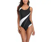 Women's One-piece Swimsuit Women's Sports Training Swimsuit Women's Swimsuit-White