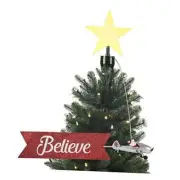 NC Santa's Biplane Tree Topper, One Size, Oz-864 White Santa in Plane