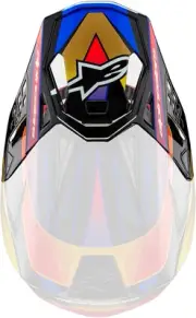 Alpinestars 8981123-5938-OS S-M10 VISOR ERA GOLD YELLOW/RIO RED GLOSSY