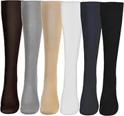 [Ipetboom] 6 Pairs Athletic Socks Compression Socks for Women Compression Size Women Gray Socks Cute Crew Socks Hose Compression Stockings Men Compression Socks 20% Spandex