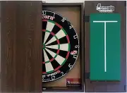 Unicorn Eclipse Pro 2 Dart Board & FORMULA Walnut Wooden Dart Cabinet 6 Darts