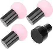 minkissy 3pcs Mushroom Head Makeup Sponge with Handle Foundation Applicator Easy Clean Puff for Blush Concealer Highlighter Random Color