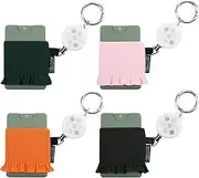 Beautyflier Pack of 4 Elastic Sleeve for Noshinku Pocket Hand Sanitizer 67oz, Colorful Holder Sleeve for Touchland Power Mist Hand Sanitizer Spray, with Keychain, Great for Travel (Style A)
