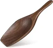HOLIDYOYO Coffee Bean Shovel Rinse Ladle Bulk Coffee Beans Popcorn Scoop Spatula Scoop 1/2 Cup Scoop Soup Classical Teaspoon Practical Coffee Bean Spoon Utensils Coffee Bar Pet Scoop Wood