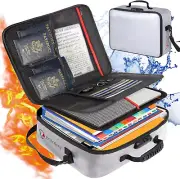 Fireproof Document Bag (17 X 11.8 X 5 Inch) with Lock, Fireproof Document Safe O