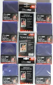 ULTRA PRO PREMIUM TOP LOADERS (X200) + PREMIUM SLEEVES(X200) + TEAM BAGS(X100)
