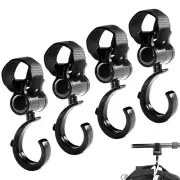 4 PCS Walker Hook Hanging, 360° Rotation Multipurpose Stroller Hooks for Ha