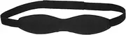 COLLBATH Breathable Silk Eye Mask for Women Night Use Sleep Mask with Eye Cups Light Blocking Stylish Black Design Skin Care