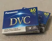 Panasonic DVC MiniDV Tape 60min SP/90min LP 2 tapes New Sealed Old Stock