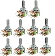 XYWHPGV WH148 500K Ohm Variable Resistors Dual Turn Rotary Carbon Film Taper Potentiometer 10pcs(b69c8 054d4 e8ee4 a444b bbe77 1441f
