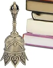 Hand Bells for Seniors Bedside | Ringing Bell,Vintage Brass Cowbell Chime Metal Instrument Noisemaker Meditation Tool for Restaurant Events Classroom Wedding