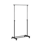 Honey-Can-Do Adjustable Height Rolling Metal Clothes Rack GAR-01122 Chrome