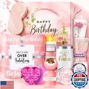 15PCS Birthday Gifts for Women-Pink Self Care Package Get Well Soon Gifts, Re