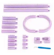 Adjustable Modular Knitting Loom 18 Parts for Hats Scarves and Home Decor
