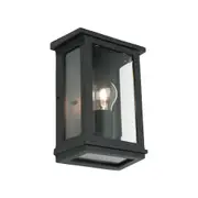 Madrid 1 Light Exterior Wall Light Small Black - MAD1ESMBLK